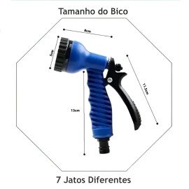 Mangueira Jardim Expansível 30 Metros Resistente Jatos DÁgua