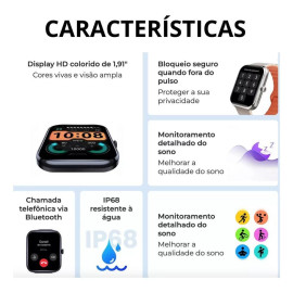 Relógio Smartwatch Xiaomi Haylou RS4 MAX Tela Amoled de 1.91"