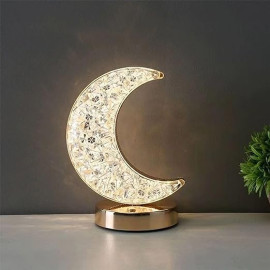 Luminária Decorativa Abajur LED com 3 Modos de Cores Branco Quente Neutro e Frio (Lua)