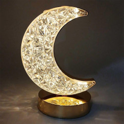 Luminária Decorativa Abajur LED com 3 Modos de Cores Branco Quente Neutro e Frio (Lua)