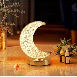 Luminária Decorativa Abajur LED com 3 Modos de Cores Branco Quente Neutro e Frio (Lua)