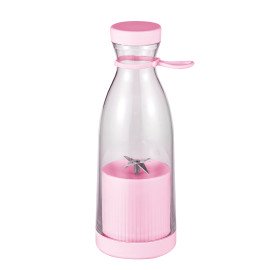 Mini Liquidificador Portatil Garrafa Shake Suco Juice Cup USB Cor:Rosa