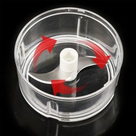 Mini Multiprocessador Triturador Manual 2 Laminas Inox