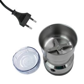 Moedor Triturador De Café em Grãos Elétrico Aço Inox Mini 150W 110v