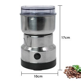 Moedor Triturador De Café em Grãos Elétrico Aço Inox Mini 150W 110v