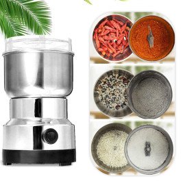 Moedor Triturador De Café em Grãos Elétrico Aço Inox Mini 150W 110v