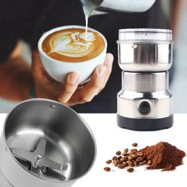 Moedor Triturador De Café em Grãos Elétrico Aço Inox Mini 150W 110v