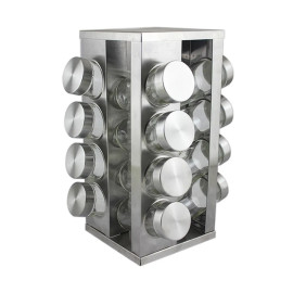 Organizador Porta Tempero Giratório Inox