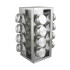 Organizador Porta Tempero Giratório Inox
