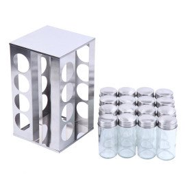 Organizador Porta Tempero Giratório Inox