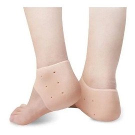 Par De Meia Palmilha Silicone Ortopedica Calcanhar Fascite