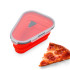 Pote Expansível Armazenar Pizza Silicone Separador 5 Fatias Cor:Vermelho