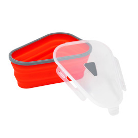 Pote Expansível Armazenar Pizza Silicone Separador 5 Fatias Cor:Vermelho