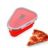 Pote Expansível Armazenar Pizza Silicone Separador 5 Fatias Cor:Vermelho