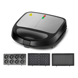 Sanduicheira Grill Multifuncional Waffle Donut Bolinho 3 em1