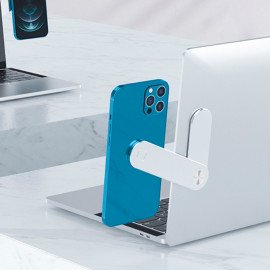 Suporte Universal Celular Clipe Magico Notebook Liga De Aluminio Cor:Prata