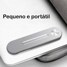 Suporte Universal Celular Clipe Magico Notebook Liga De Aluminio Cor:Prata