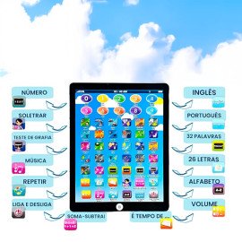 Tablet Infantil Bilíngue Interativo Educativo Divertido