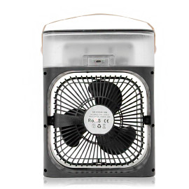 Ventilador Portátil Iluminação Umidificador Climatizador USB De Mesa 