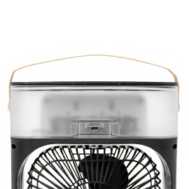 Ventilador Portátil Iluminação Umidificador Climatizador USB De Mesa 