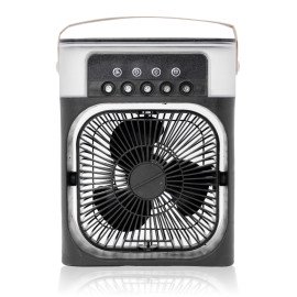 Ventilador Portátil Iluminação Umidificador Climatizador USB De Mesa 